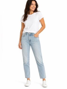 Madewell Full Length Classic Straight Jeans Light Wash High Rise Size 29 Casual